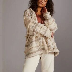 Anthropologie DOLAN Collection Fringed Textured Jacket size xl